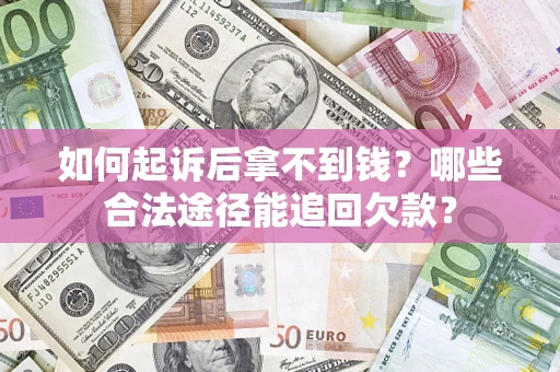 武汉如何起诉后拿不到钱？哪些合法途径能追回欠款？