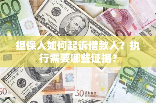 武汉担保人如何起诉借款人？执行需要哪些证据？