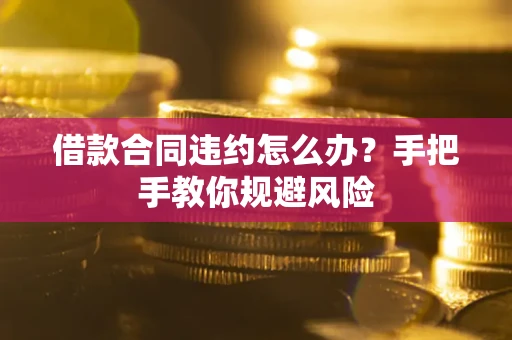 武汉借款合同违约怎么办？手把手教你规避风险