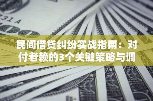 武汉民间借贷纠纷实战指南：对付老赖的3个关键策略与调解盲区解析