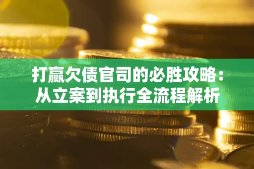 武汉打赢欠债官司的必胜攻略：从立案到执行全流程解析
