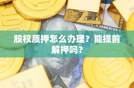 武汉股权质押怎么办理？能提前解押吗？