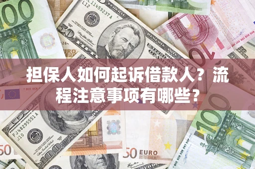 武汉担保人如何起诉借款人？流程注意事项有哪些？