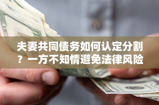 武汉夫妻共同债务如何认定分割？一方不知情避免法律风险必看！